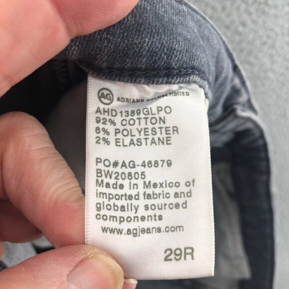 AG Adriano Goldschmied Jeans Womens 29 Gray Houndstooth Leggings Ankle Skinny - Picture 6 of 14